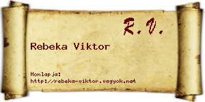 Rebeka Viktor névjegykártya